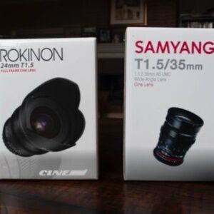 Rokinon Samyang Cine lens set 24/35 Nikon